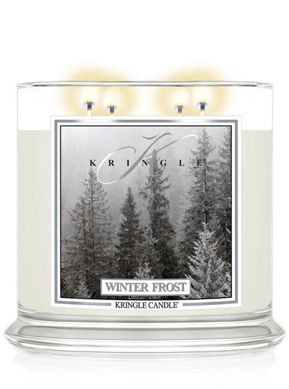 Kringle Candle with 'Winter Frost' label on a white background