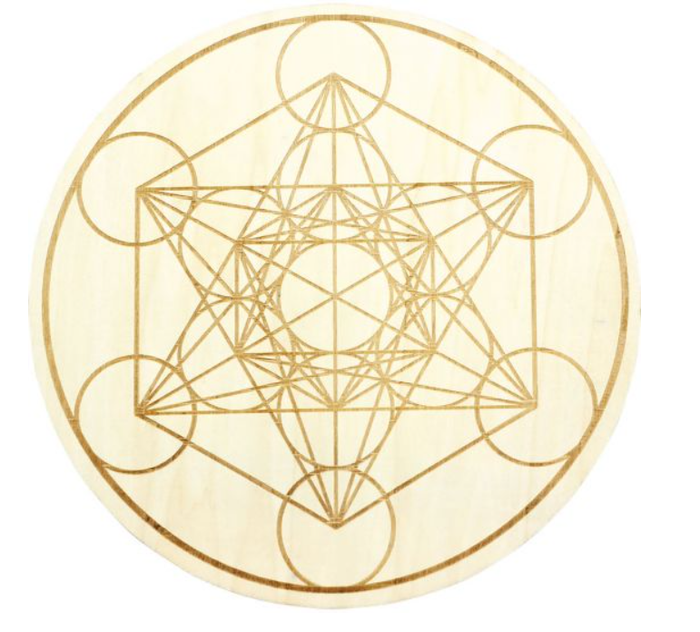 Wood Crystal Grid 12" - Zero Point Crystals
