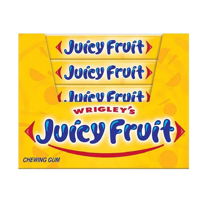 Wholesale Wrigley's Juicy Fruit Slim Yellow Pack 15 sticks of refreshing gum for a burst of flavor.