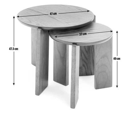Habitat Xylo Solid Wood Nest of 2 Tables - Cherry Red