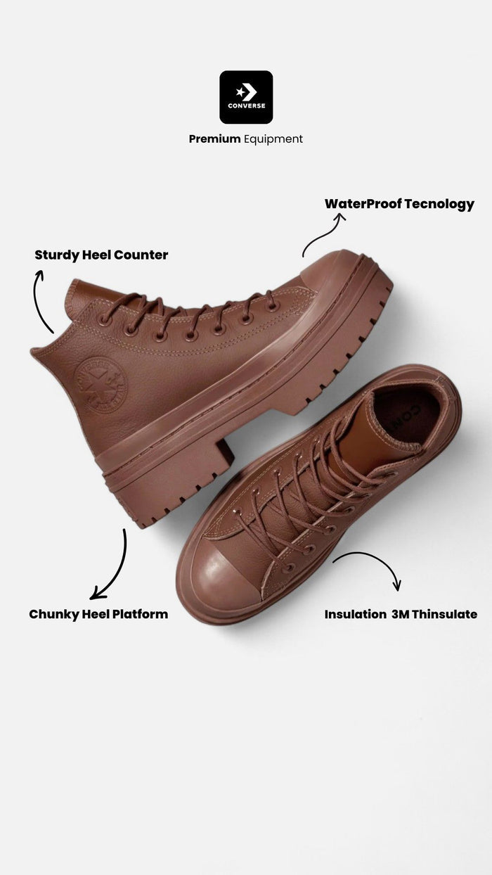 Zapatillas Converse Lugged Heel Hi Waterproof Marron
