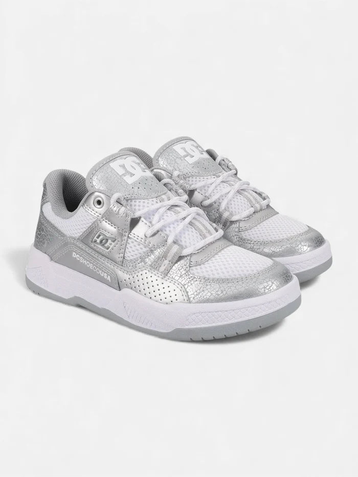 Zapatillas DC Mujer Construct Blanco Plateado