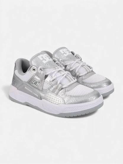 Zapatillas DC Mujer Construct Blanco Plateado