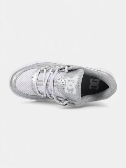 Zapatillas DC Mujer Construct Blanco Plateado