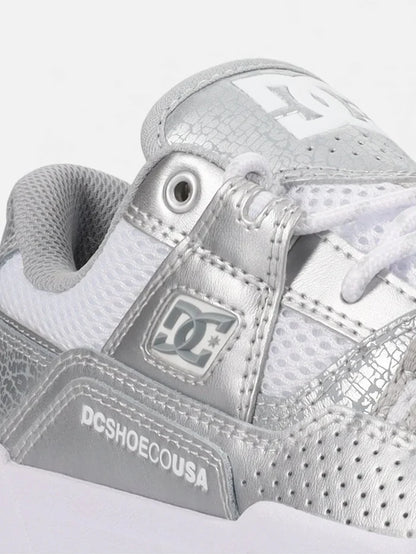 Zapatillas DC Mujer Construct Blanco Plateado