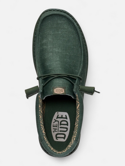 Zapatos Hey Dude Wally Stretch Canvas Verde
